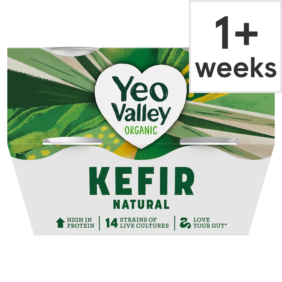 Yeo Valley Organic Gut Health Kefir Natural  4X100g