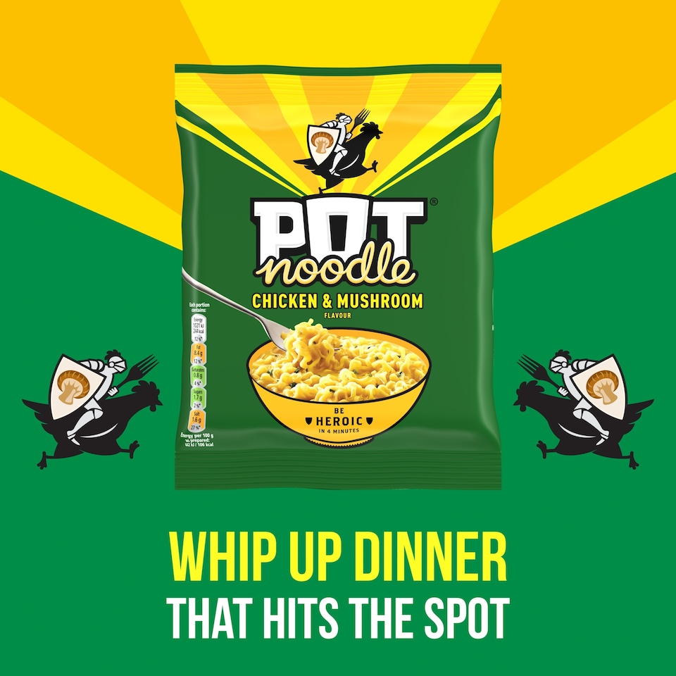 image 1 of Pot Noodle Chicken and Mushroom Instant Noodles 112g