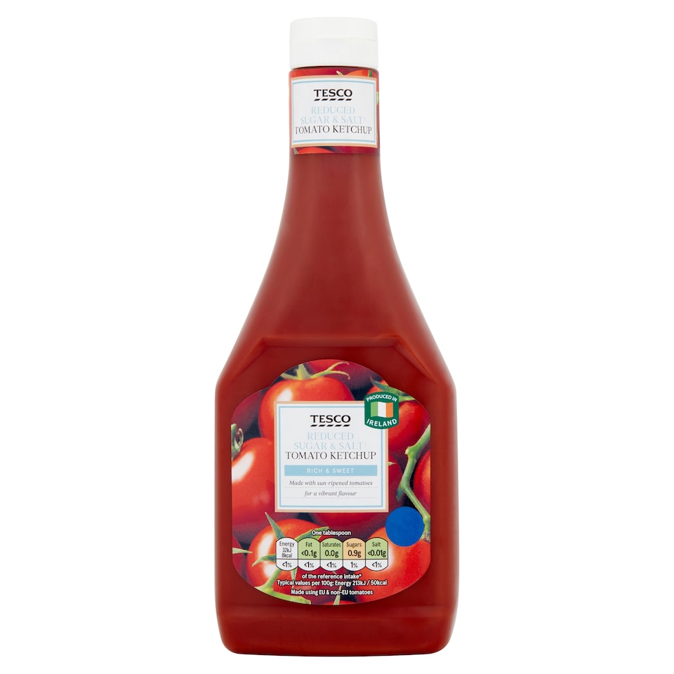 Tesco Reduced Sugar And Salt Tomato Ketchup 690G