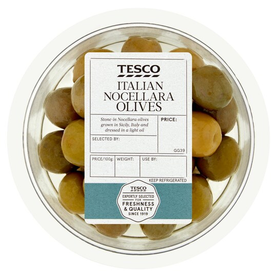 Tesco Italian Nocellara Olives 160G Tesco Groceries