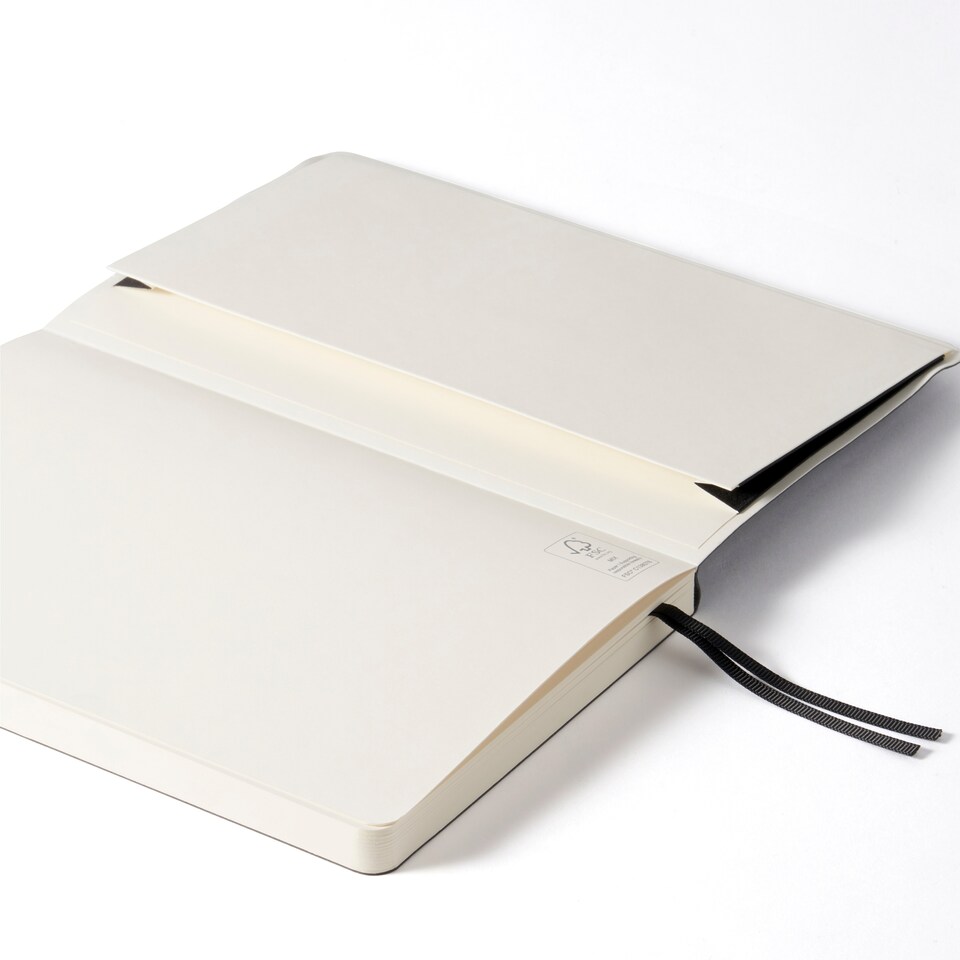 image 1 of Paperchase Agenzio Medium Black Plain Notebook