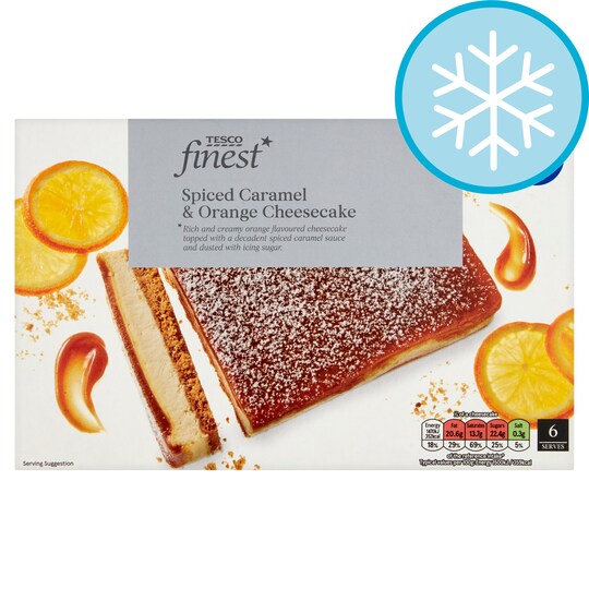 Tesco Finest Spiced Caramel & Orange Cheesecake 590G Tesco Groceries
