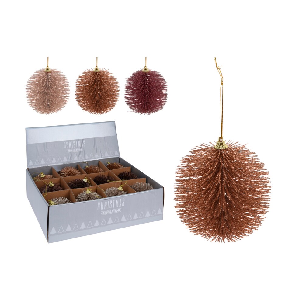 Home & Styling Bristle Glitter Assortment Hanging Dec 