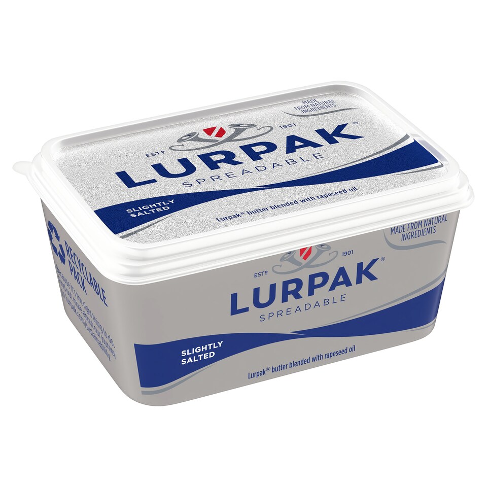 image 1 of Lurpak Slightly Salted Spreadable Blend of Butter and Rapeseed Oil 400g