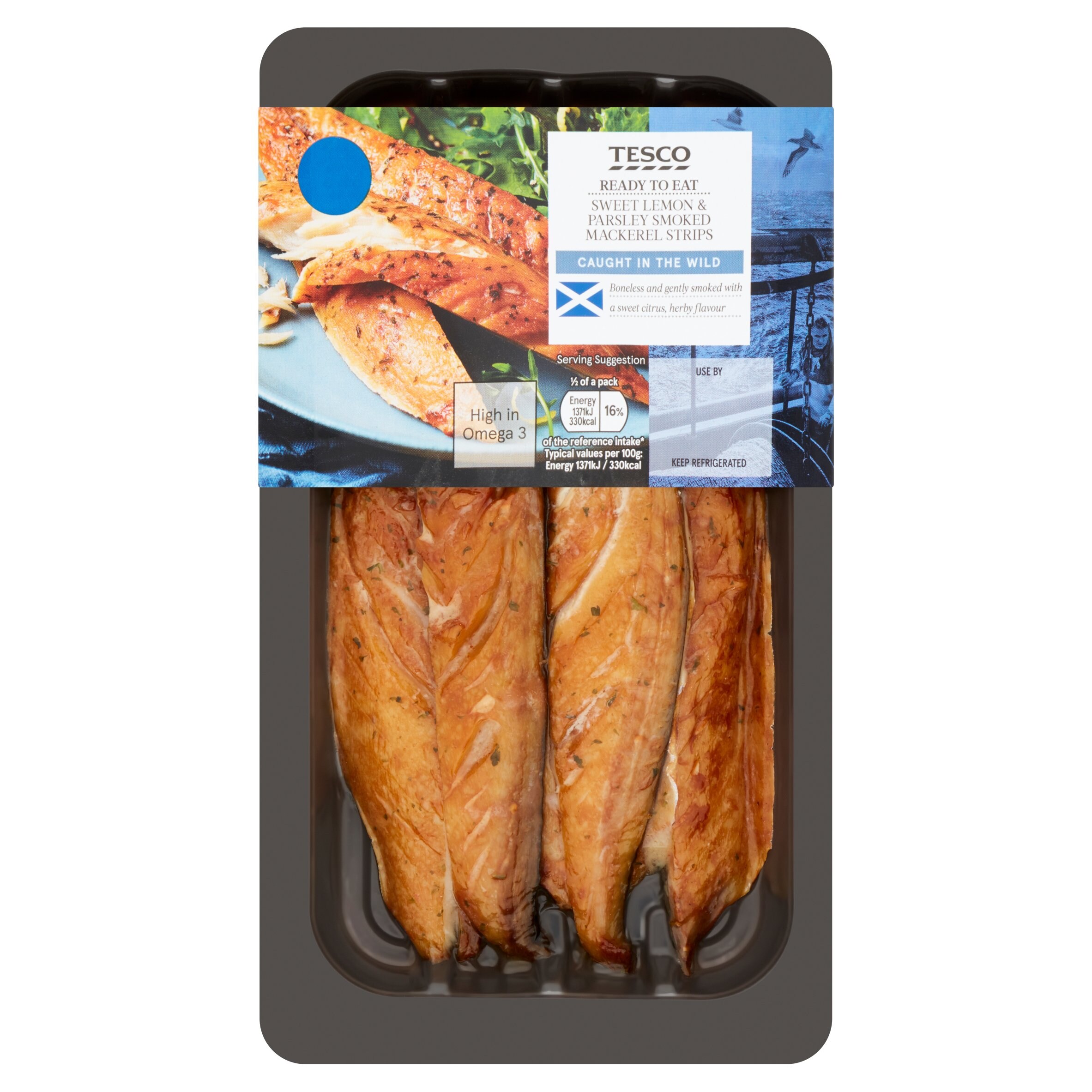 Tesco Sweet Lemon & Parsley Smoked Mackerel Strips 200G