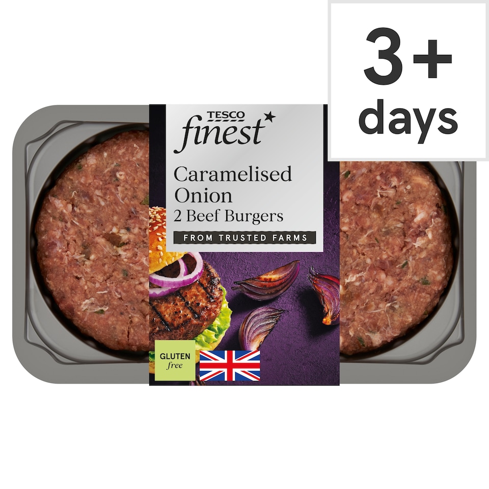 Tesco Finest 2 Caramelised Onion Burgers 340g