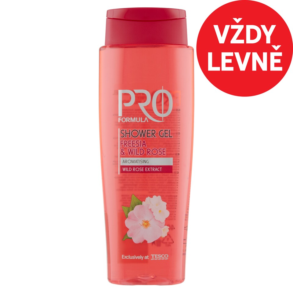 Tesco Pro Formula Sprchový gel Freesia & Wild Rose 400ml
