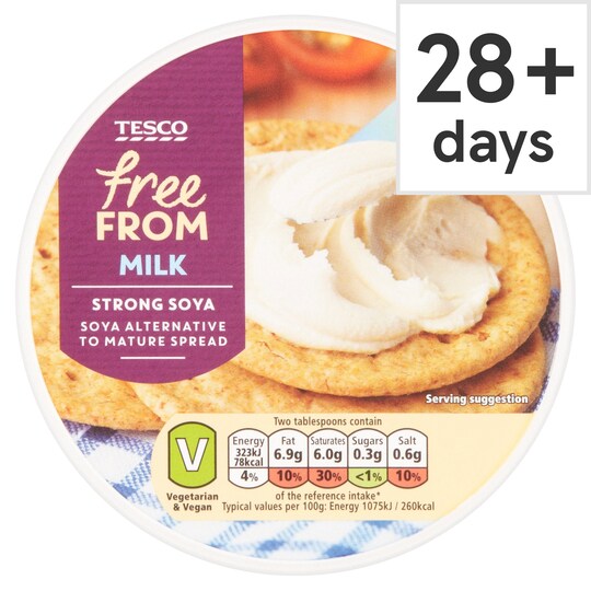Tesco Free From Milkstrong Soya Chedstyle Spread 255G