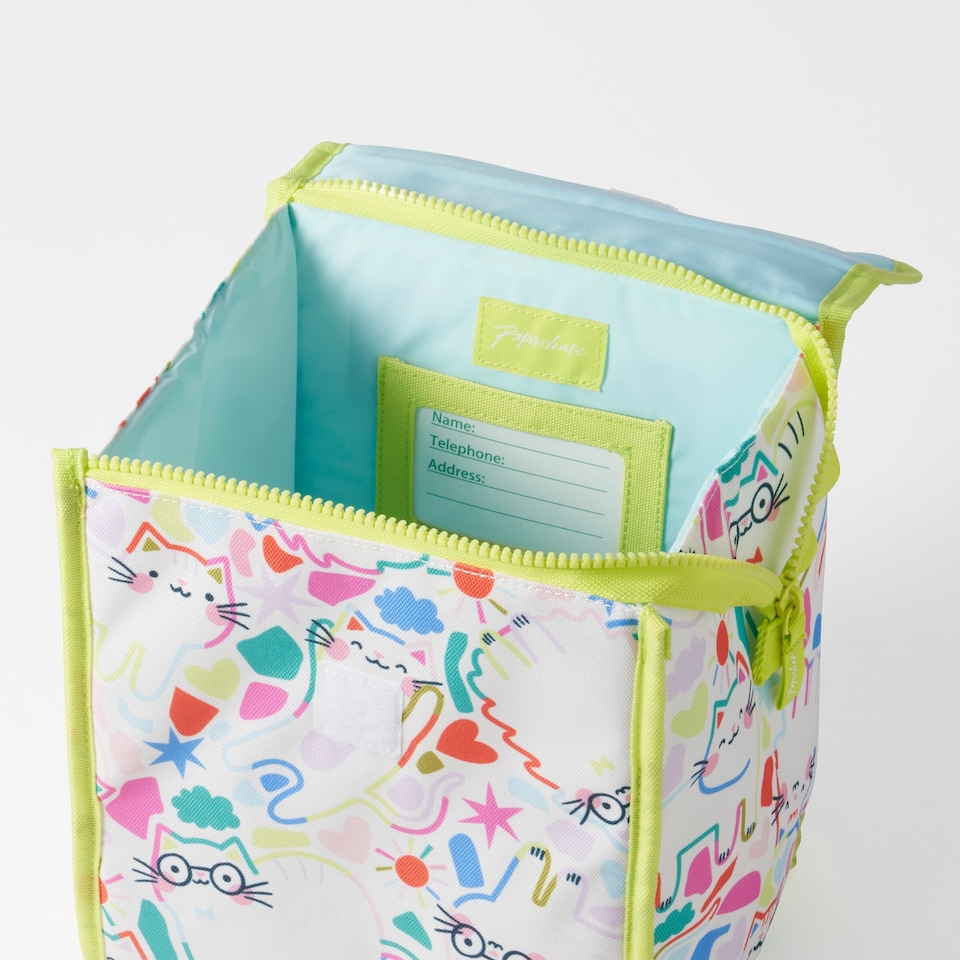 image 1 of Paperchase Terrazzo Cats Lunch Bag