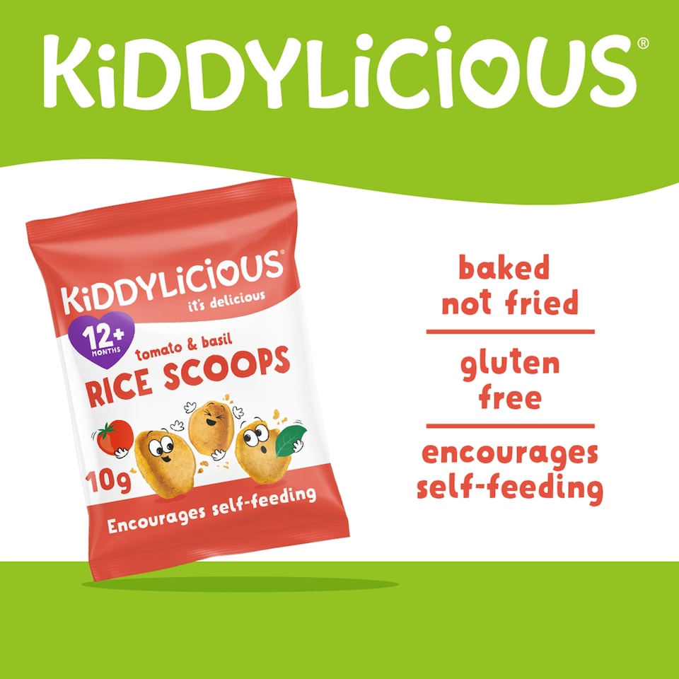 image 1 of Kiddylicious Rice Scoops Tomato and Basil 4x10g