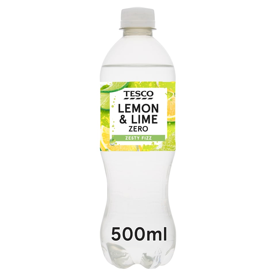 Tesco Lemon & Lime Zero Sugar Soft Drink 500ml