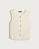image 2 of F&F Crinkle Textured Button Front Sleeveless Co-ord Top in Neutral