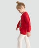 image 3 of F&F Girls Cotton Rich Christmas Tree Sweatshirt in Red