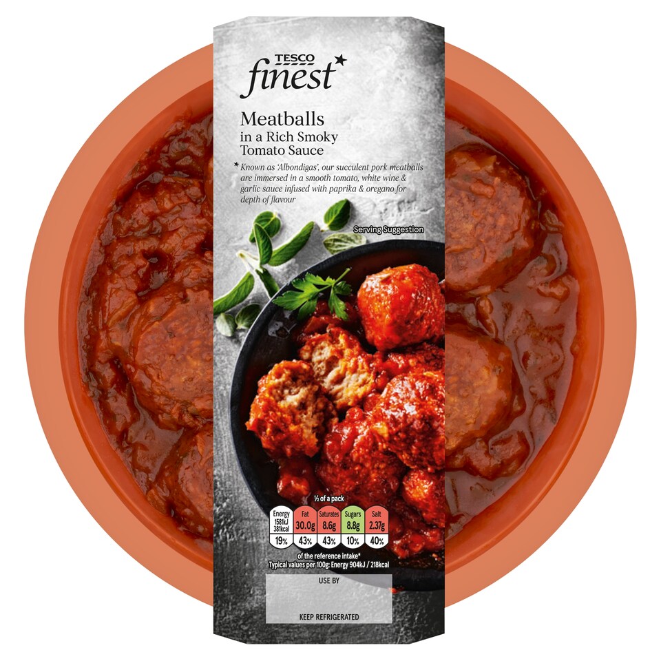 Tesco Finest Meatballs in a Rich Smoky Tomato Sauce 350G
