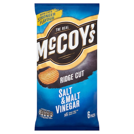 Mccoys Salt And Vinegar Crisps 6 X 28.5G Tesco Groceries