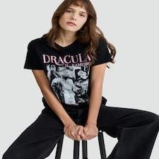 Dracula Pure Cotton T-Shirt in Black