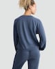 image 3 of F&F Active Crew Neck Drawstring Hem Sweatshirt in Blue