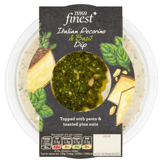 Tesco Finest Pecorino & Basil Dip 165g Tesco Groceries