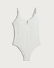 image 4 of F&F Textured Shell Beaded Swimsuit in Cream