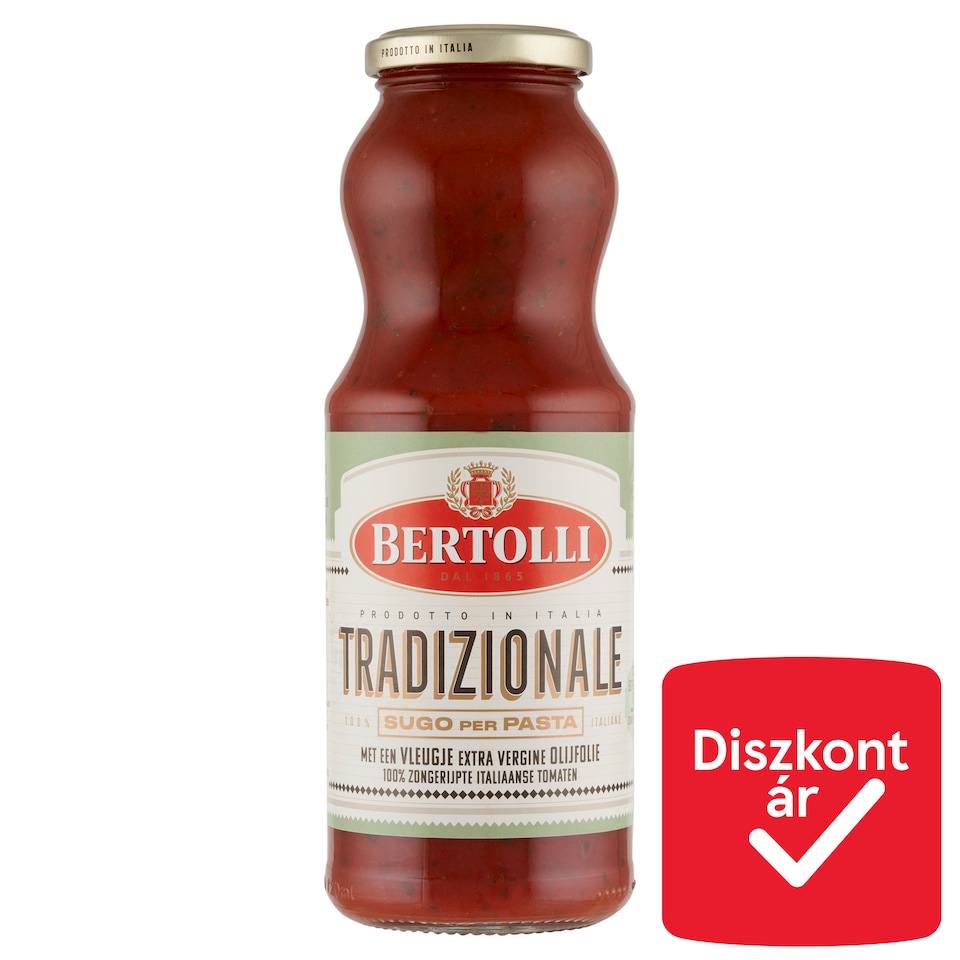 Bertolli tésztaszósz extraszűz olívaolajjal, napon érlelt olasz paradicsomból 670 g 
