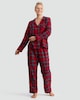 image 3 of F&F Check Woven Matching Family Christmas Button Through Pyjamas in Red