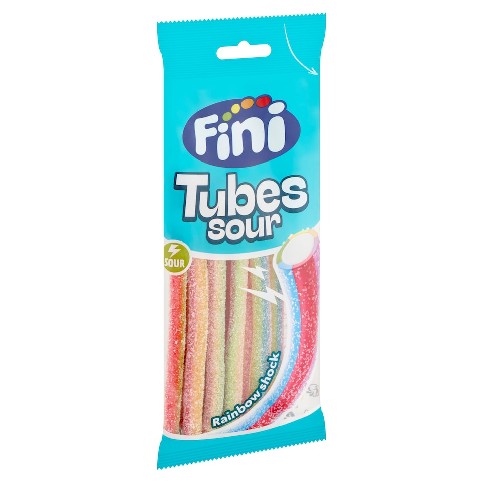 Fini Tubes Sour Rainbow Fruit Flavour Candy 80 g