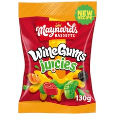 Maynards Bassetts Wine Gums Juicies Sweets Bag 130G