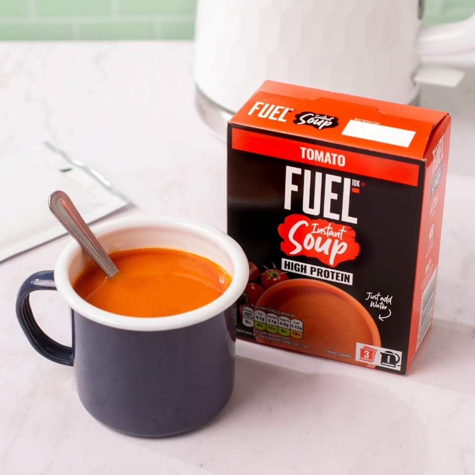 image 1 of FUEL10K High Protein Mushroom Instant Cup Soup 3 Packet 64g
