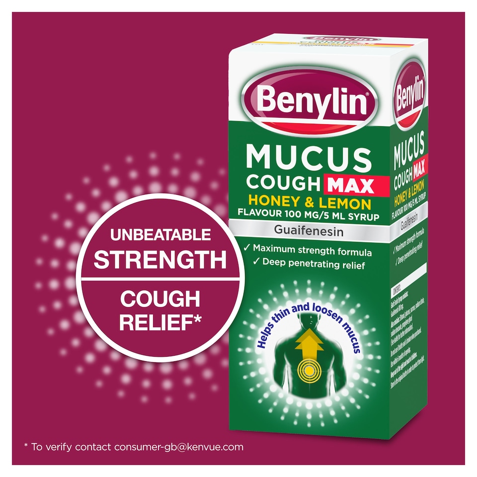 image 1 of Benylin Mucus Cough Max Syrup - Honey & Lemon 300ml