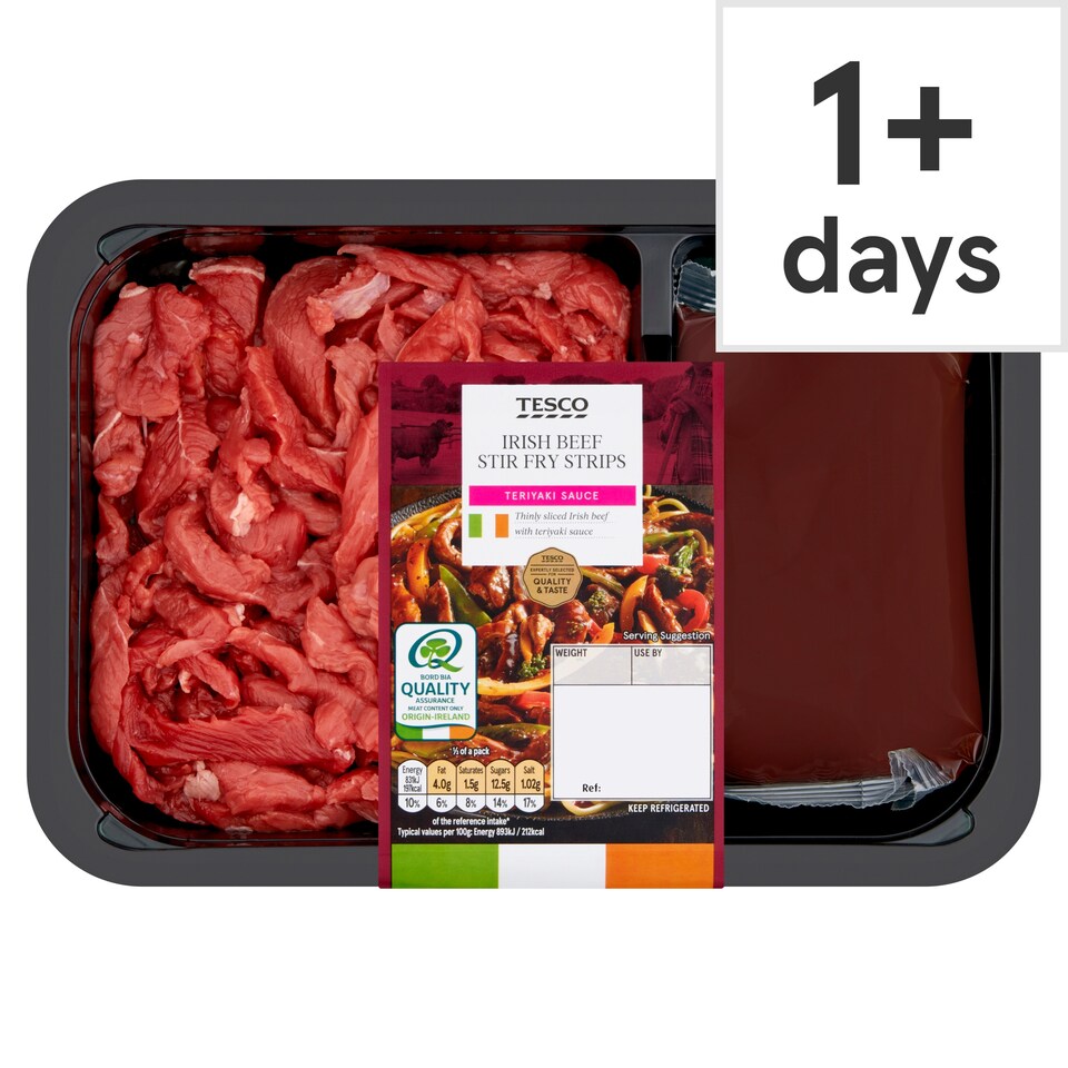 Tesco Irish Beef Stir Fry Strips 500g