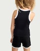 image 3 of F&F Girls 2-Pack Cotton Rich Ribbed Vests in Multi Black White