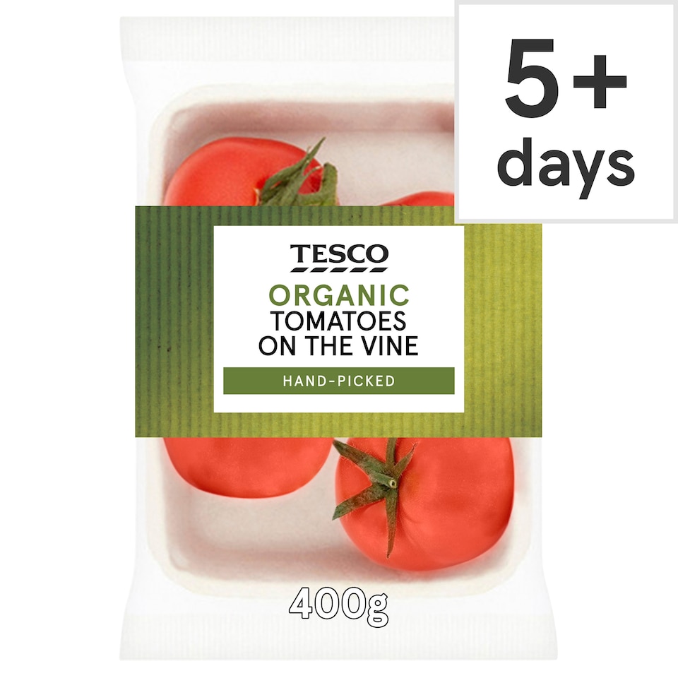 image 1 of Tesco Organic Tomatoes On The Vine 400G