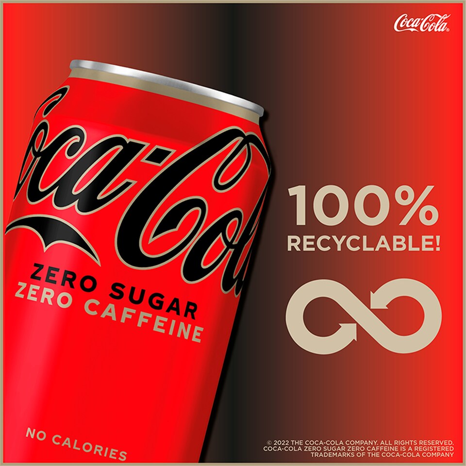 image 1 of Coca-Cola Zero Sugar Zero Caffeine Soft Drink 24 x 330ml