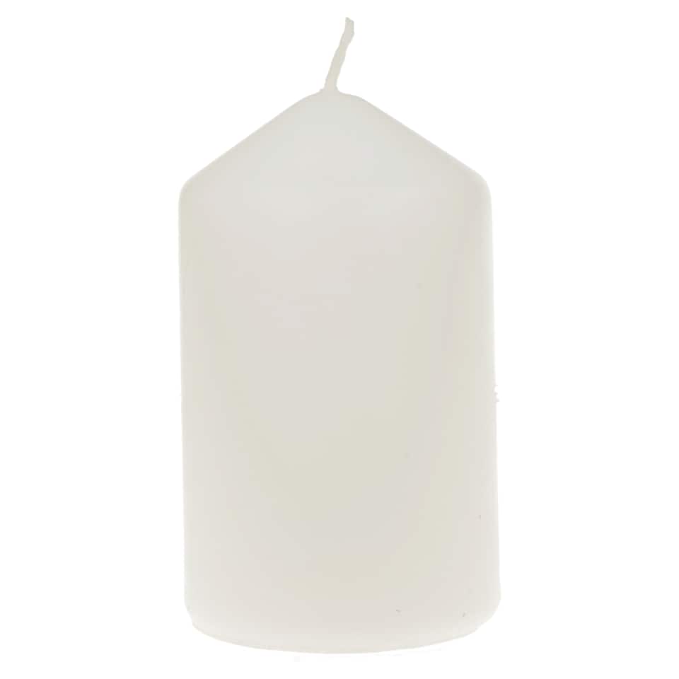 F&F Home Small Unfragranced Pillar Candle - White