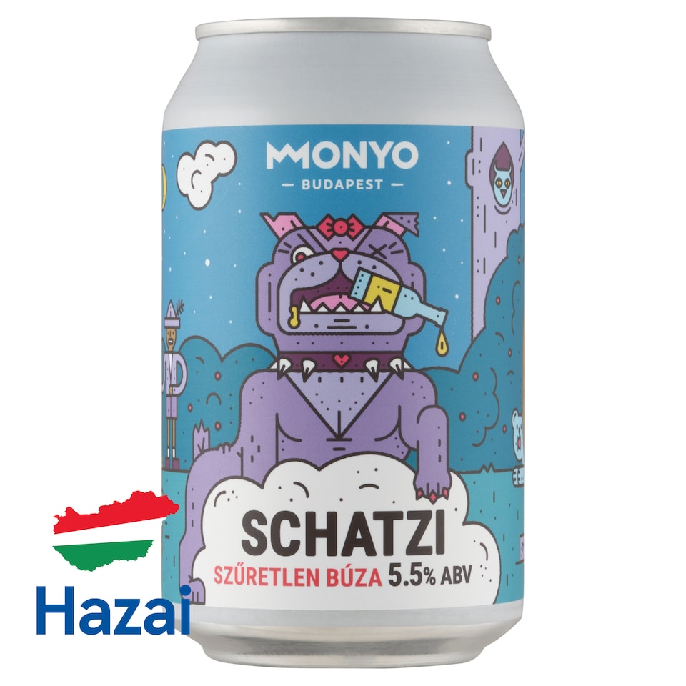 MONYO bajor búza típusú hibrid erjesztésű szűretlen sör 5,5% 330 ml