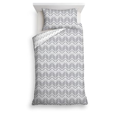 Tesco Grey Geo Duvet Set Single
