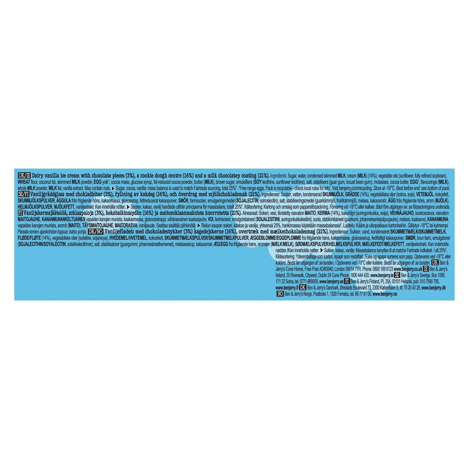 image 1 of Ben & Jerrys Cookie Dough Peace Pop 3X80ml