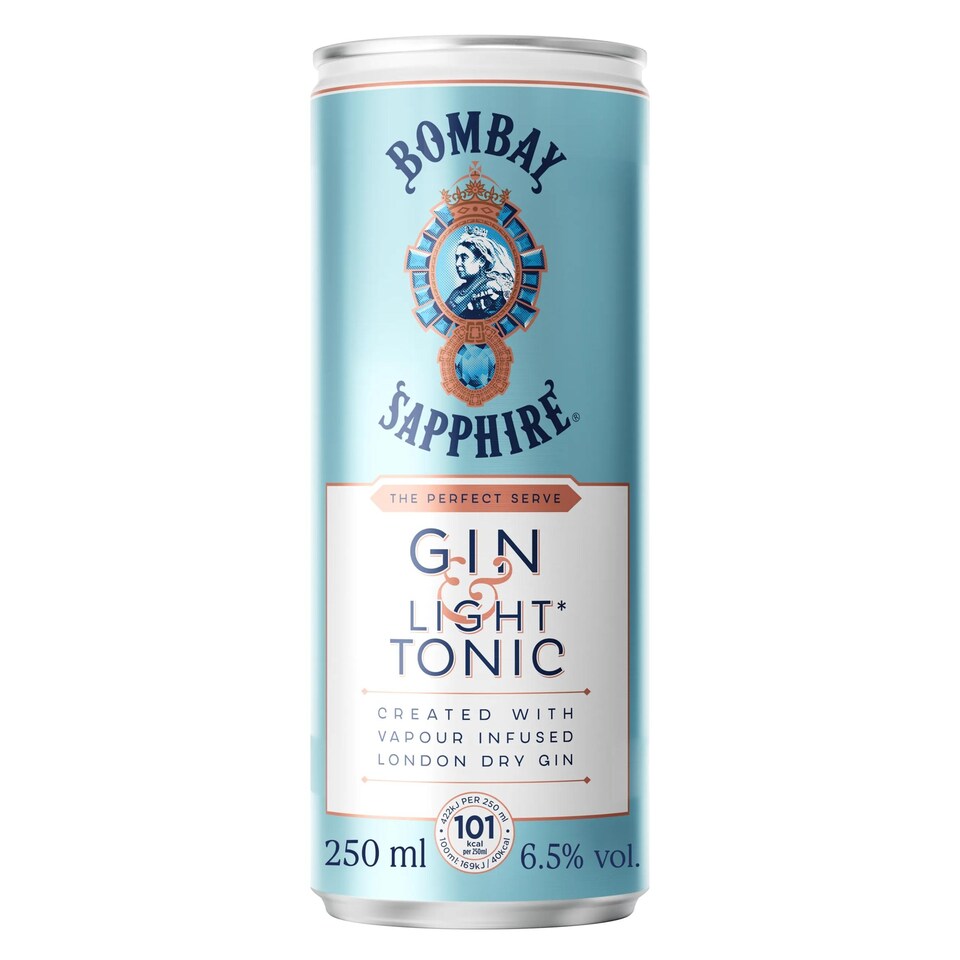 image 1 of Bombay Sapphire Gin & Light Tonic Ready To Drink 250ml