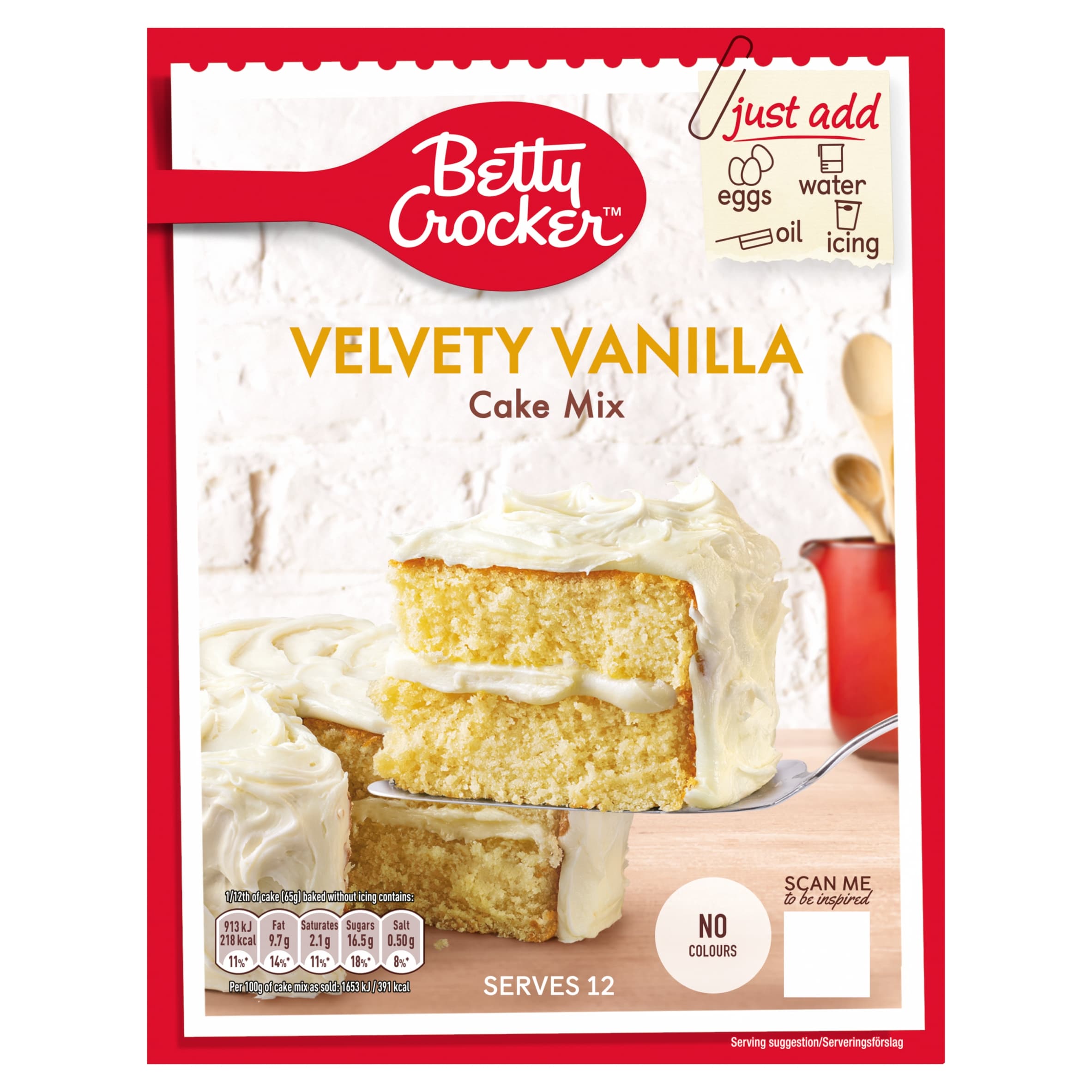 Betty Crocker Velvety Vanilla Cake Mix 425G