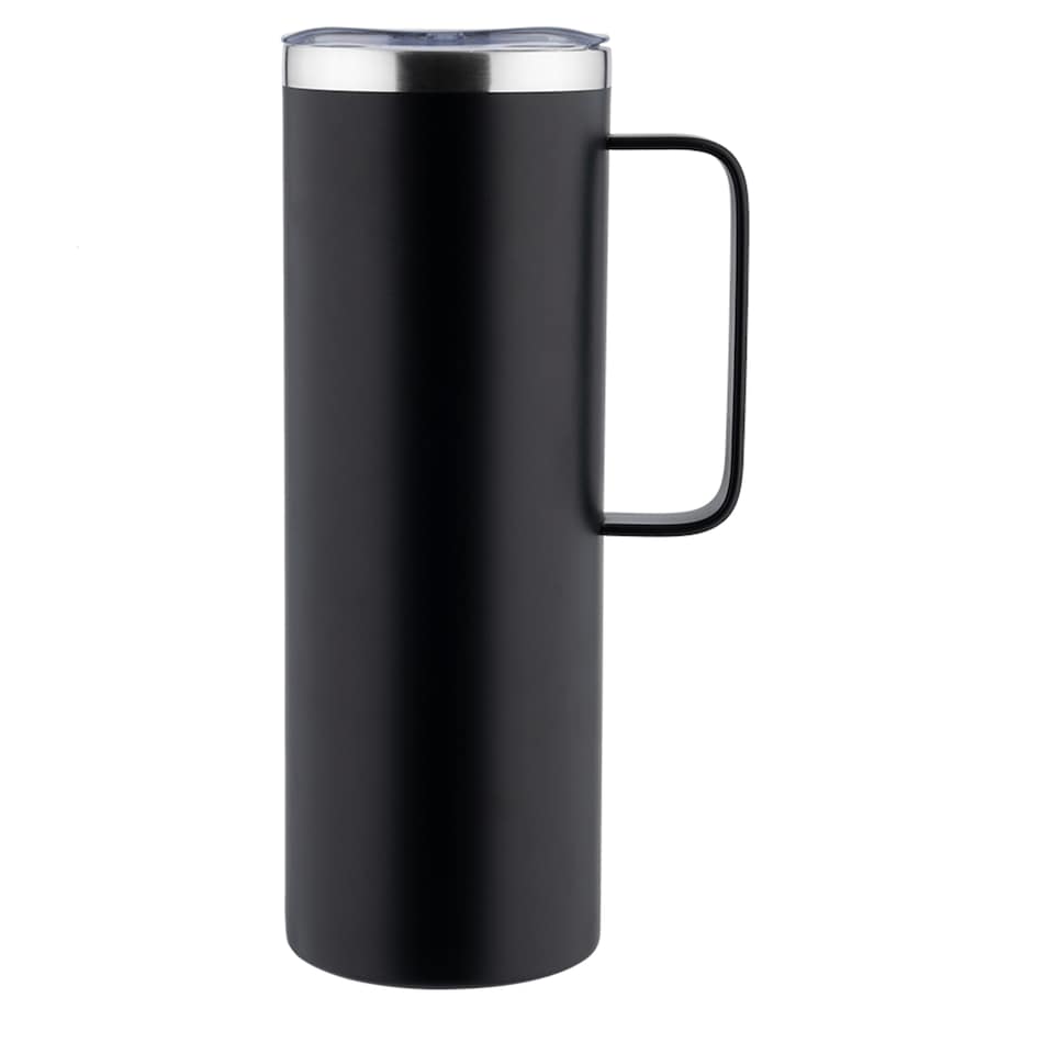 Tesco Matte Black Tall Travel Mug 600Ml