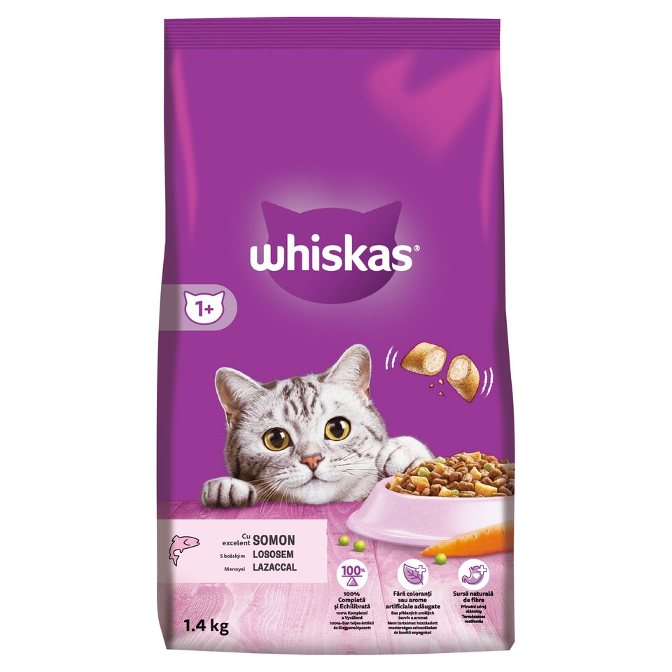 Whiskas S božským lososem 1,4kg