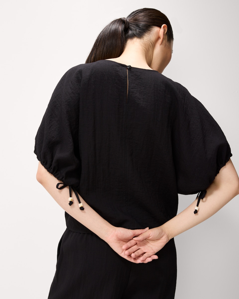 image 1 of F&F Textured Batwing Top in Black