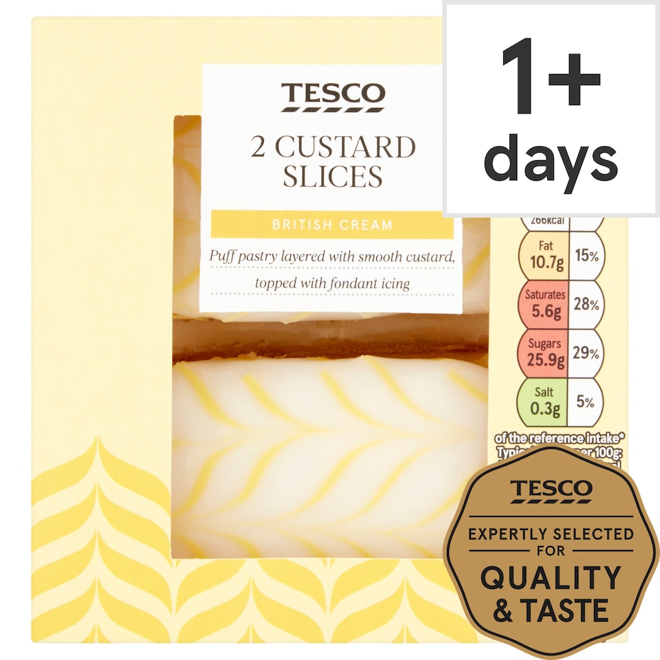 Tesco Custard Slices 2 Pack