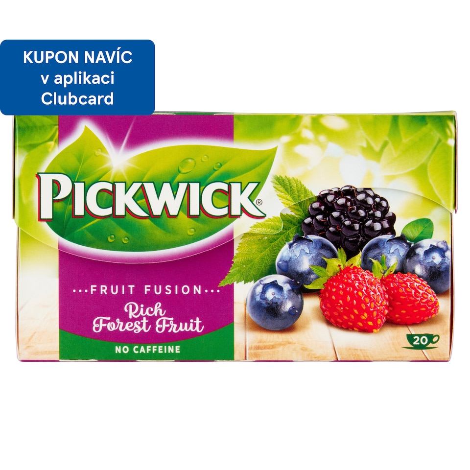 Obrázek 1 pro produkt Pickwick Fruit Fusion Ovocnobylinný čaj aromatizovaný s kousky lesního ovoce 20 x 1,75g (35g)