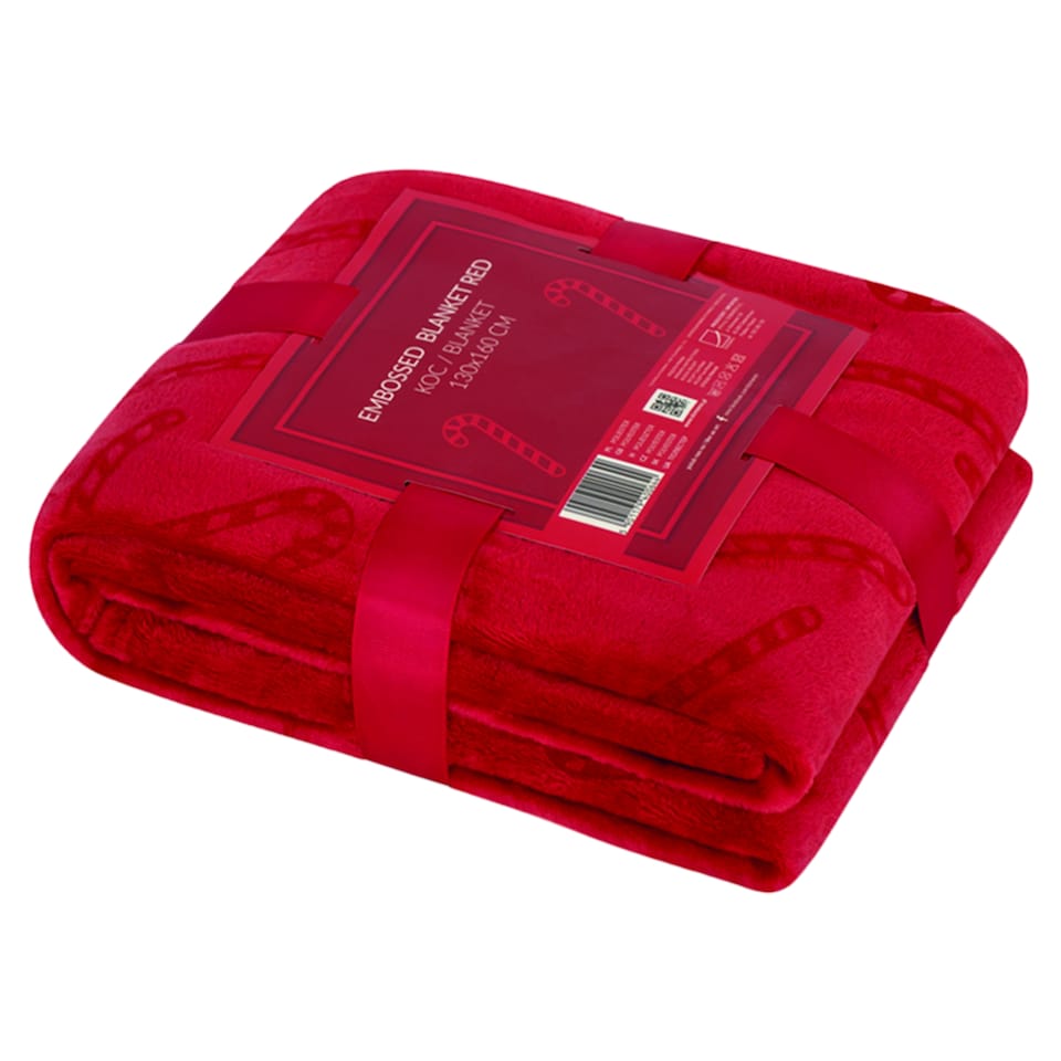 Domarex Embossed Red Blanket 130 cm x 160 cm