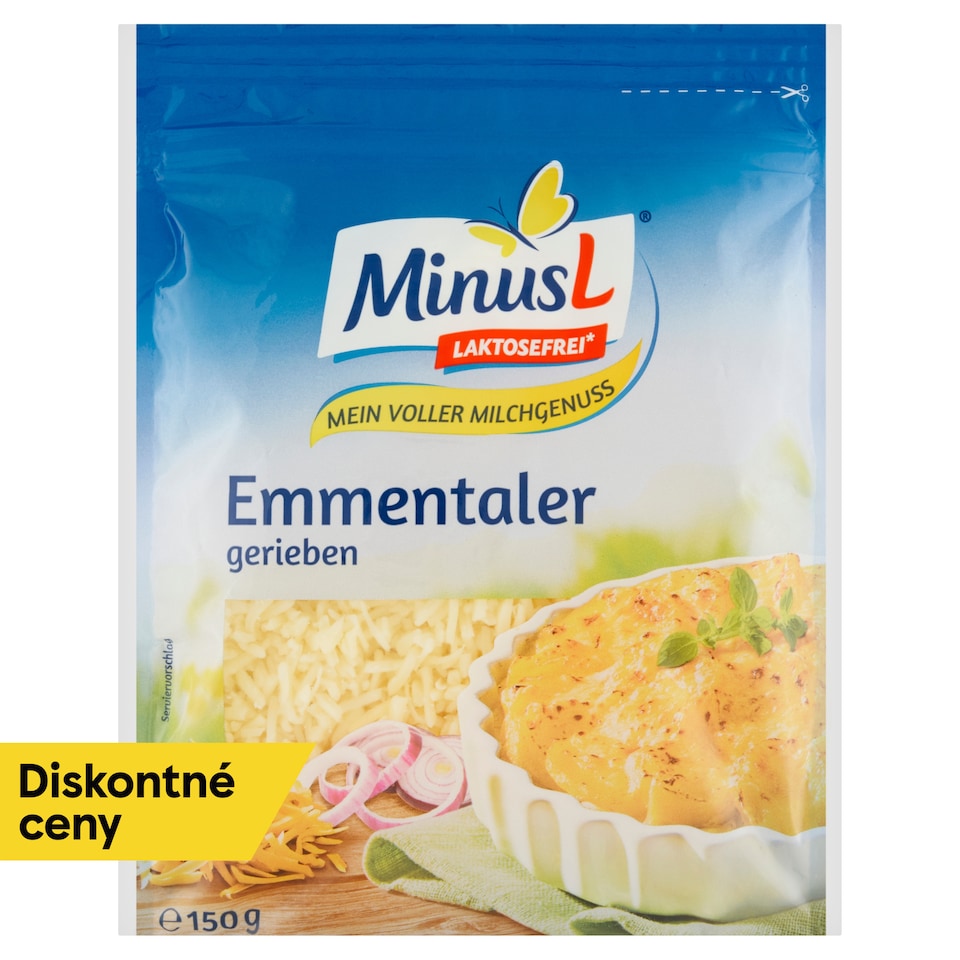 image 1 of Minus L Lactose-Free Grated Emmentaler Cheese 150 g