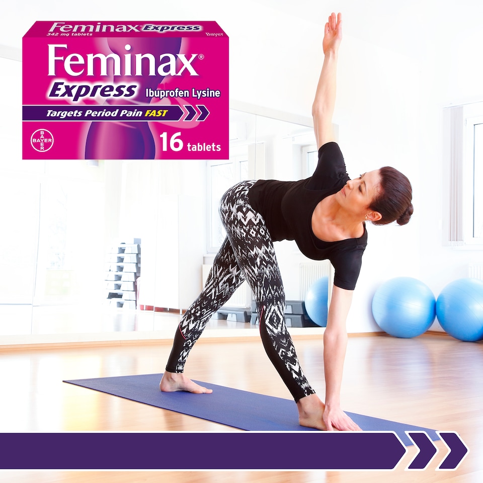 image 1 of Feminax Express Period Pain Relief Tablets - Ibuprofen Lysine 16s