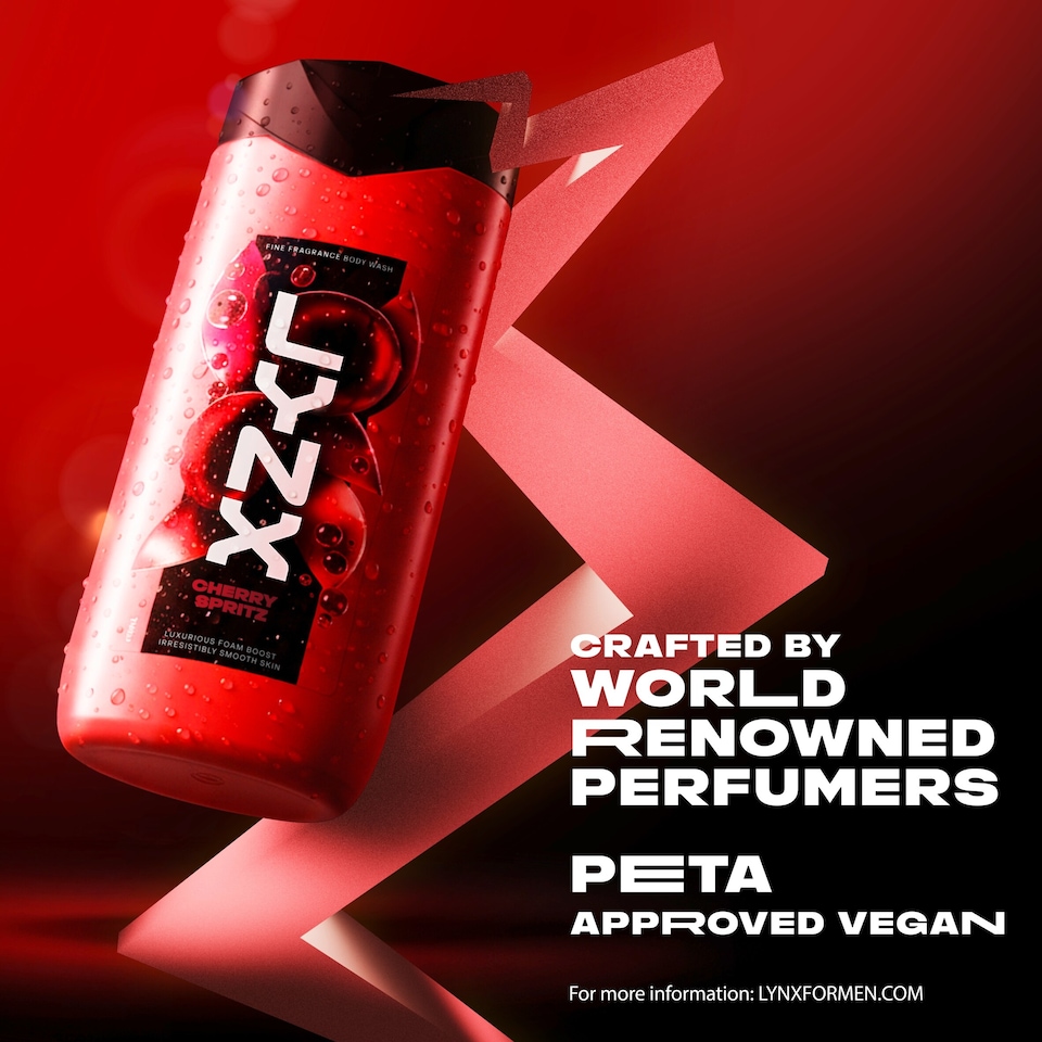 image 1 of Lynx Fine Fragrance Cherry Spritz Body Wash 400ml