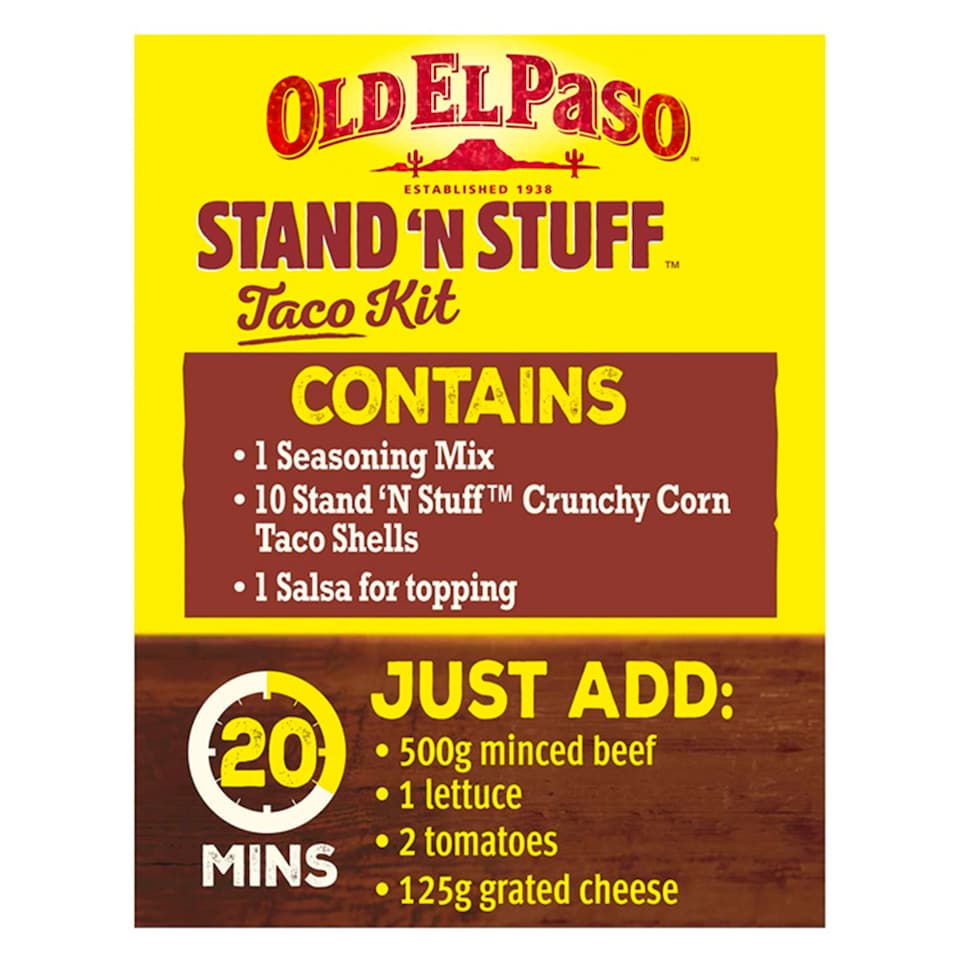 image 1 of Old El Paso Stand 'N' Stuff Taco Kit - Sweet Paprika & Garlic 312g