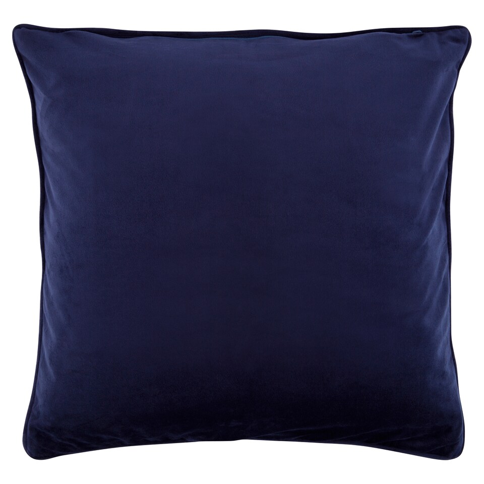 image 1 of Tesco Velour Cushion Navy